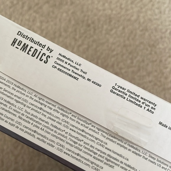 Homedics Spa White Noise Sound Machine Relaxing Nature Sound Sleep Therapy White - Picture 6 of 6